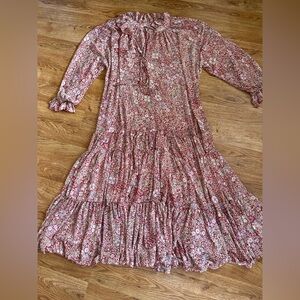 Free People Feeling Groovy Red floral maxi dress L